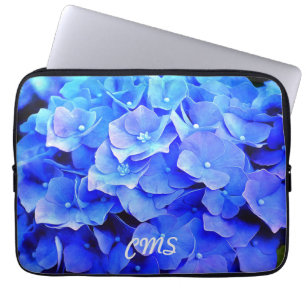 Hydrangea Blues Personalisiert Laptopschutzhülle