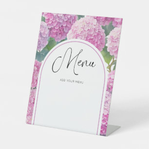 Hydrangea Blume Babyduschmenü Sockelschild