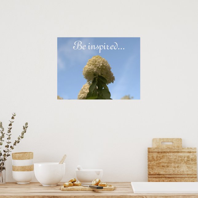 Hydrangea Blume Blue Sky Poster (Küche)