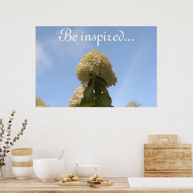 Hydrangea Blume Blue Sky Poster (Küche)