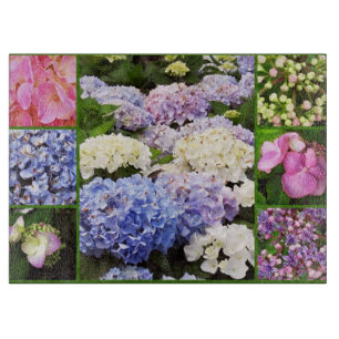 Hydrangea-Blume Collage-15x11 Cutting Board Schneidebrett