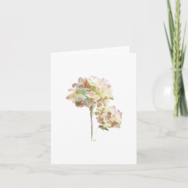 Hydrangea-Blume Dankeskarte (Vorderseite)