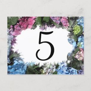 Hydrangea Blume Frame Tischnummern