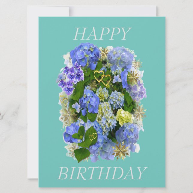 HYDRANGEA BLUME GLÜCKLICH BIRTHTAG (Vorderseite)