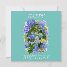 HYDRANGEA BLUME GLÜCKLICH BIRTHTAG