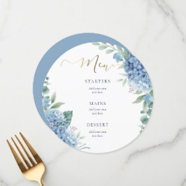 Hydrangea Blume Hochzeitmenü Menükarte