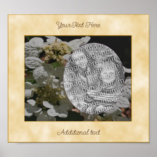Hydrangea-Blume Ihr Foto Personalisiert hinzufügen Poster (Vorne)