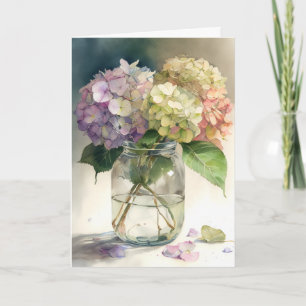 Hydrangea-Blume Karte