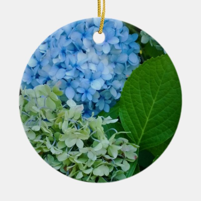 Hydrangea-Blume Keramik Ornament (Vorne)