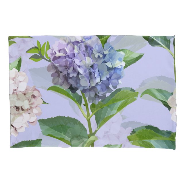 Hydrangea-Blume: mehrfarbige Blumenstruktur. Kissenbezug (Vorderseite)