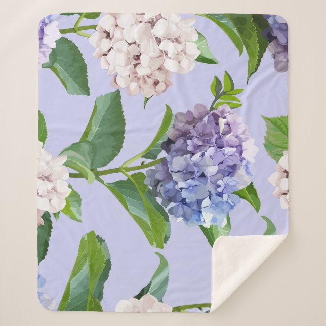 Hydrangea-Blume: mehrfarbige Blumenstruktur. Sherpadecke (Vorderseite)
