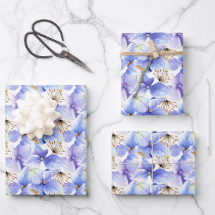 Hydrangea-Blume Nah Geschenkpapier Set