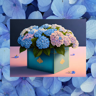 Hydrangea-Blume, Postüberquerung Postkarte