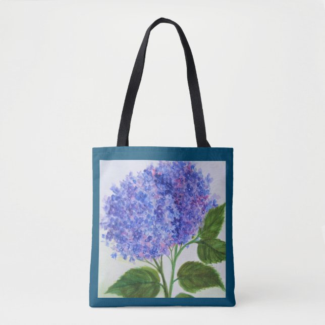 Hydrangea-Blumen-Einkaufstasche Tasche (Vorderseite)