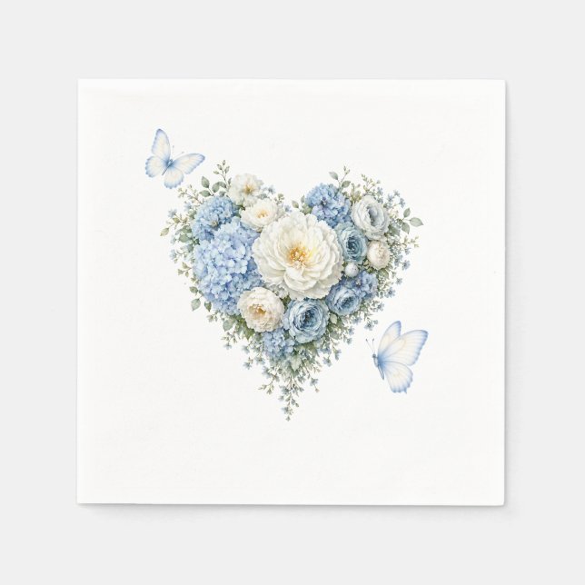 Hydrangea-Blumen-Papier-Servietten Serviette (Vorderseite)
