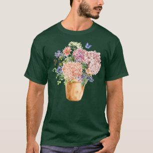 Hydrangea-Blumenstrauß Floral Frühling Sommer T-Shirt