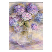 Hydrangea-Blumenvase Karte | Luxe Botanical