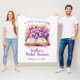 Hydrangea Book Theme Brautparty Fleece Blanket