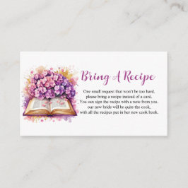 Hydrangea Book Theme Enclosure Card Begleitkarte