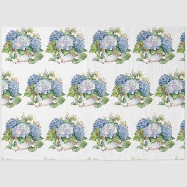 Hydrangea Bouquet Tissue Paper Seidenpapier (Vorderseite)