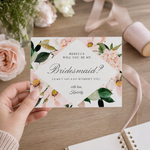 Hydrangea Brautjungfer Antrag Postkarte