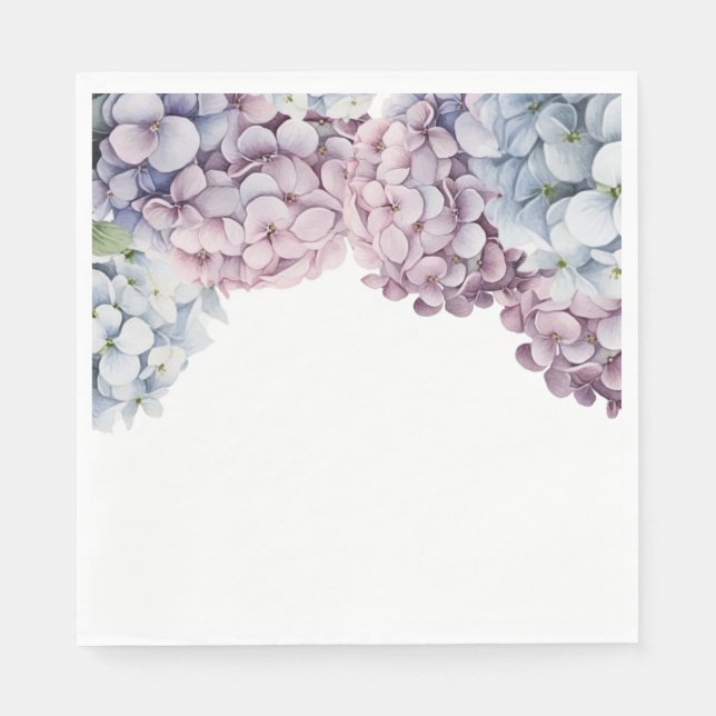 Hydrangea Brautparty Napkin Serviette (Vorderseite)