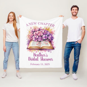 Hydrangea Buch Thema Brautparty Fleece-Decke Fleecedecke