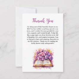 Hydrangea Buchthema Dankeschön Karte