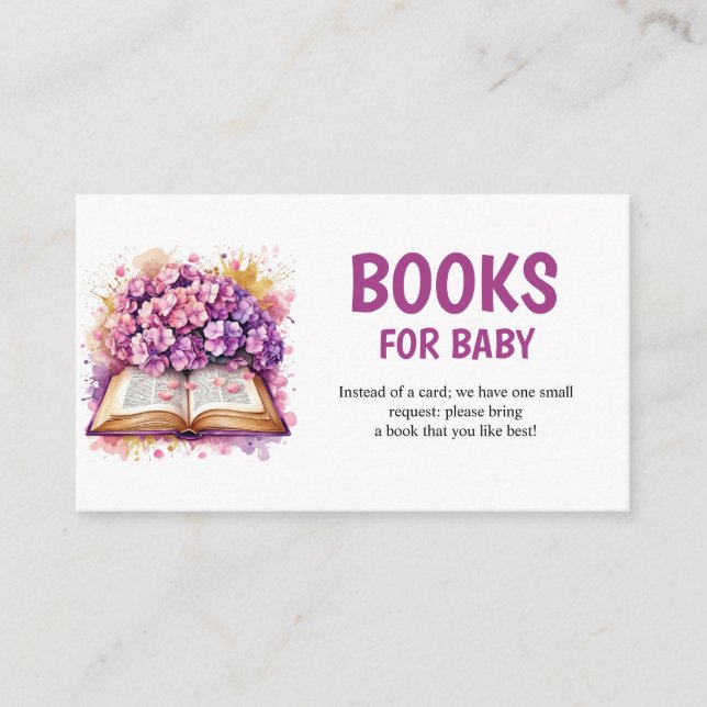 Hydrangea Buchthemenbücher für Baby Begleitkarte (Vorderseite)