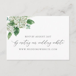 Hydrangea Calligraphy Wedding RSVP Online Card Begleitkarte