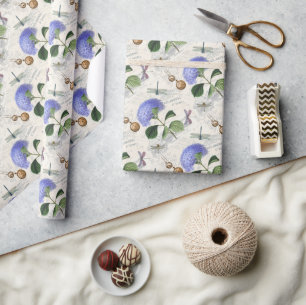 Hydrangea Collage Geschenkpapier