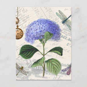 Hydrangea Collage Postkarte