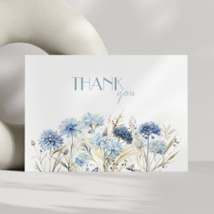 Hydrangea Cornflowers Brautparty Vielen Dank Dankeskarte