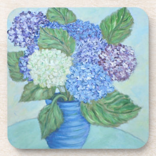 Hydrangea dans le Dessous de verre Vase