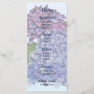 Hydrangea dans les tons violets Menu