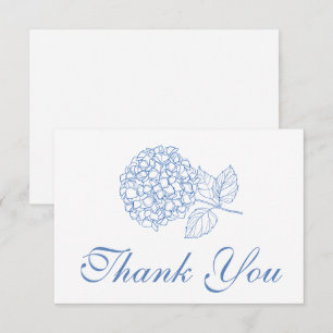 Hydrangea Dusty Blue Elegant Floral Vielen Dank Dankeskarte