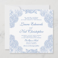 Hydrangea Dusty Blue Floral Moderne Hochzeit