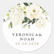 Hydrangea Elegante White Gold Rose Blumenhochzeit