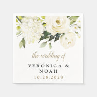 Hydrangea Elegante White Gold Rose Blumenhochzeit