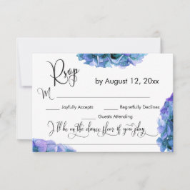 Hydrangea et Calligraphie Demande de chanson RSVP