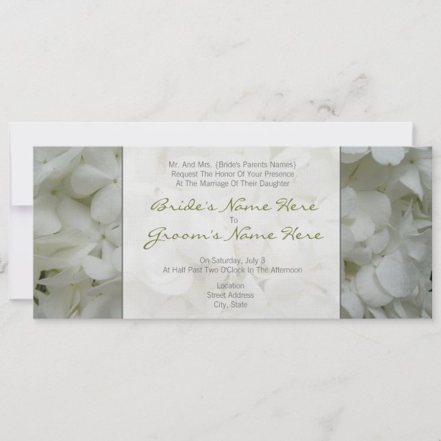 Hydrangea Faire-part de mariage - Des parents de l (Devant)