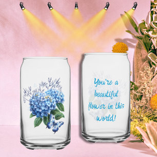 Hydrangea Fleur Bleue et Papillon