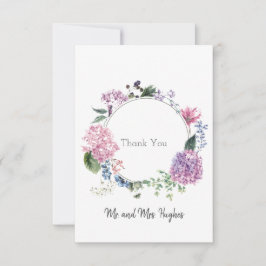 Hydrangea fleur couronne thème mariage Merci