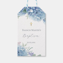 Hydrangea floral  Baptism Geschenkanhänger