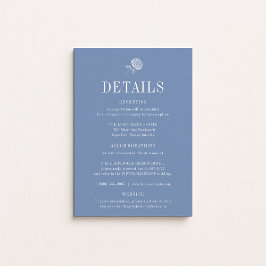 HYDRANGEA Floral Blue Wedding Details Card Einladung