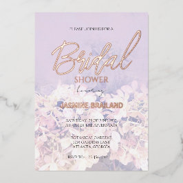 Hydrangea Floral Brautparty Folieneinladung