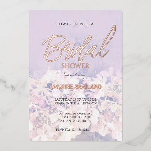 Hydrangea Floral Brautparty Folieneinladung