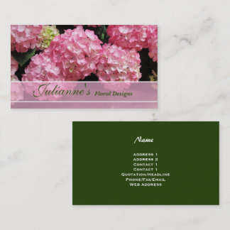 Hydrangea Floral Business Cards Visitenkarte