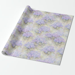 Hydrangea Floral Gift Wrap | Elegant Blue & Lilac Geschenkpapier