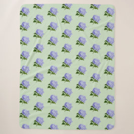 Hydrangea Floral Throw Blanket Sherpadecke